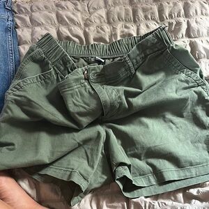 Women's Green Casual Shorts